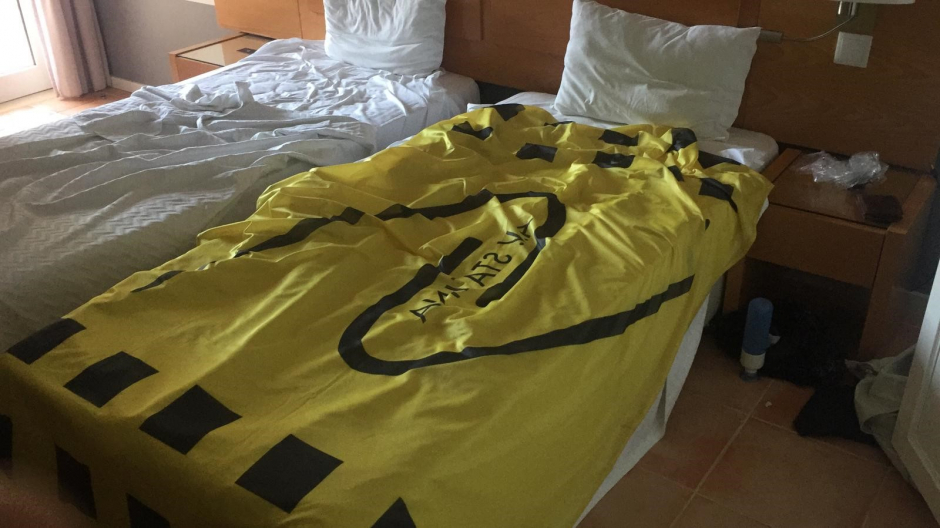 Sommigen konden zelfs 's nachts niet zonder de vlag